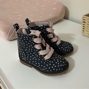 NWT Cat & Jack Toddler Girl Size 7 Lace Up Ankle Boots